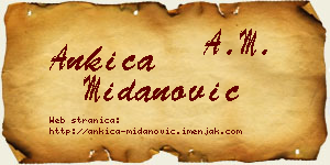 Ankica Midanović vizit kartica